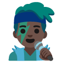 👨🏿‍🎤