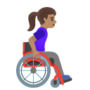 👩🏽‍🦽‍➡️