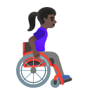 👩🏿‍🦽‍➡️