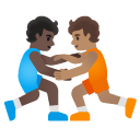 🧑🏿‍🫯‍🧑🏽