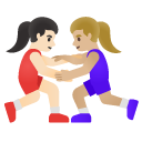 👩🏻‍🫯‍👩🏼