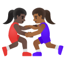 👩🏿‍🫯‍👩🏾