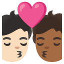 🧑🏻‍❤️‍💋‍🧑🏾