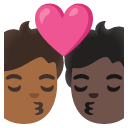 🧑🏾‍❤️‍💋‍🧑🏿