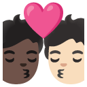 🧑🏿‍❤️‍💋‍🧑🏻