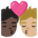 🧑🏿‍❤️‍💋‍🧑🏼