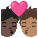 🧑🏿‍❤️‍💋‍🧑🏽