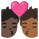🧑🏿‍❤️‍💋‍🧑🏾