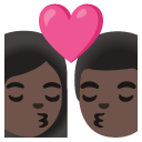 👩🏿‍❤️‍💋‍👨🏿