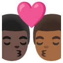 👨🏿‍❤️‍💋‍👨🏾