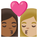 👩🏾‍❤️‍💋‍👩🏼