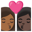 👩🏾‍❤️‍💋‍👩🏿