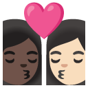 👩🏿‍❤️‍💋‍👩🏻
