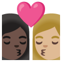 👩🏿‍❤️‍💋‍👩🏼