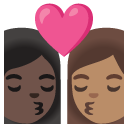 👩🏿‍❤️‍💋‍👩🏽
