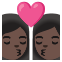👩🏿‍❤️‍💋‍👩🏿
