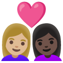 👩🏼‍❤️‍👩🏿