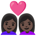 👩🏿‍❤️‍👩🏿